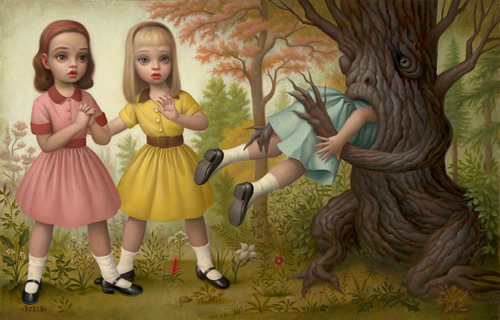 Rose can't come out to play. She was eaten by a tree. Perennial favorite, Mark Ryden. 